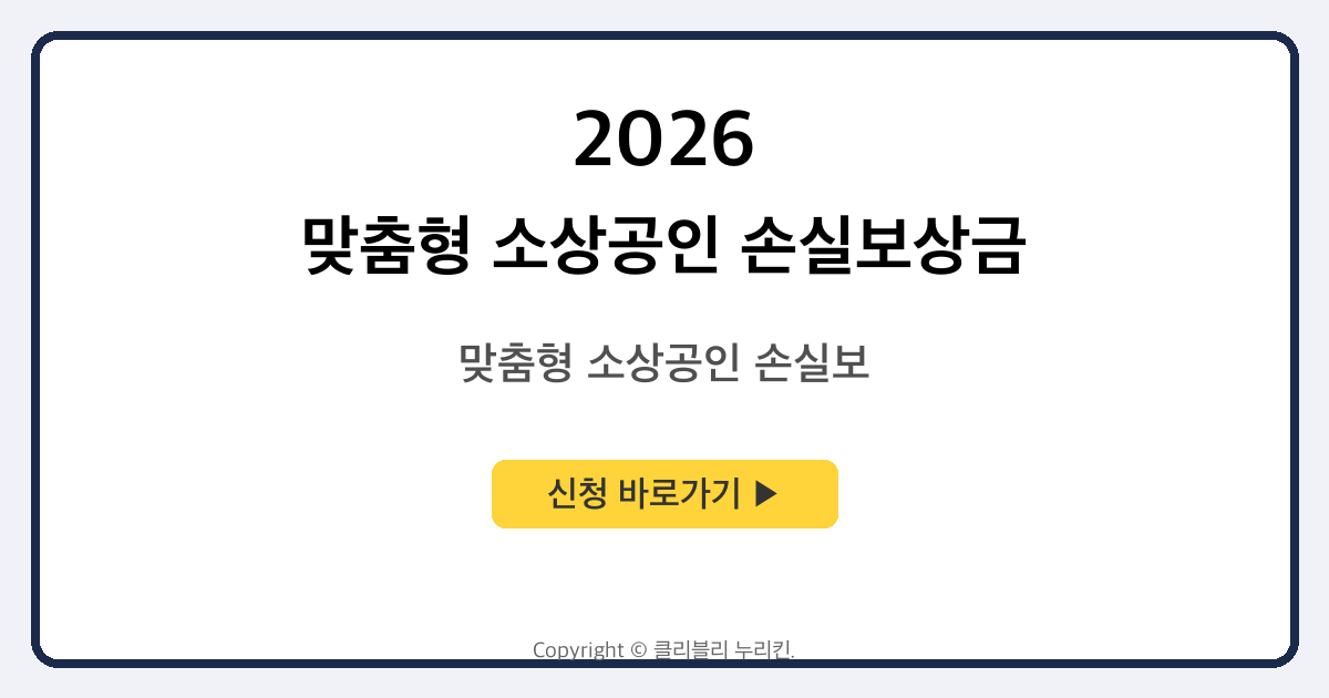 맞춤형 소상공인 손실보상금